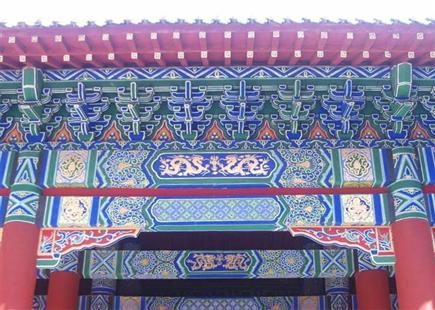 四合院古建筑彩绘